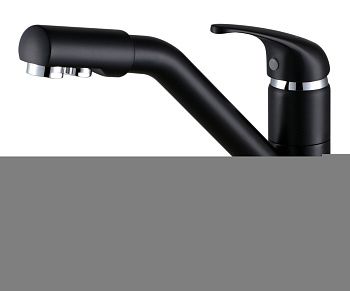 Смеситель для кухни Paulmark HESSEN He213017-401 на мойку черный