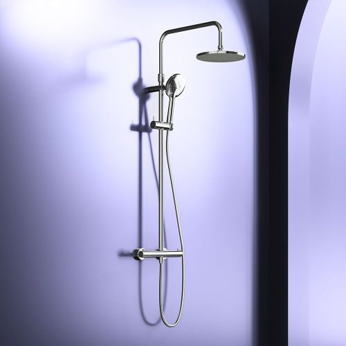 Душевая стойка Damixa Option DX218091000 настенная цвет хром с термостатом - фото 5