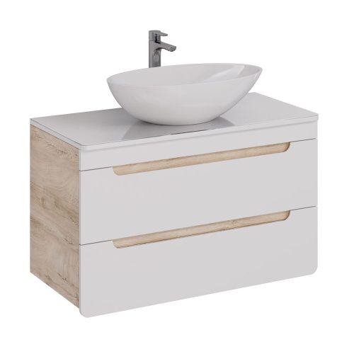 Тумба под раковину LeMark Olivia LM08OL100T 100х40 подвесная цвет белый - фото 5