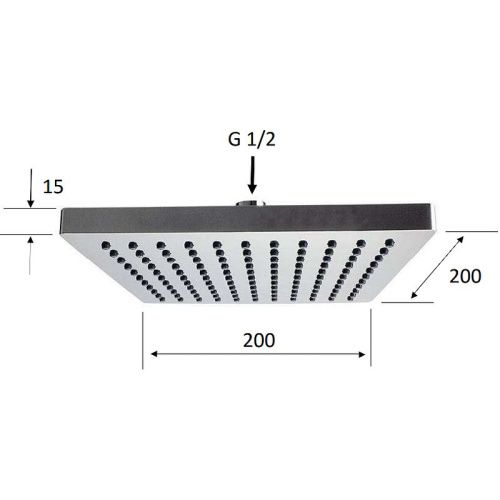 Верхний душ Remer 356SD20X 20х20 хром - фото 2