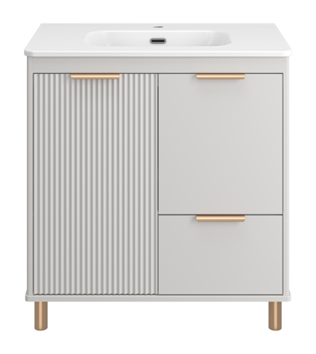 Тумба под раковину Brevita Risacca RIS-06080-0342Я 80х50 напольная цвет серый - фото 2