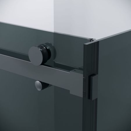 Боковая стенка Grossman Classic 200.K33.04.100.21.10 100х195 стекло тонированное профиль черный