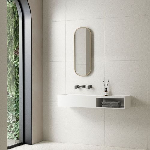 Раковина из искусственного камня Vincea VWB-6S112MW 120х40 подвесная цвет белый матовый без отверстий под смеситель