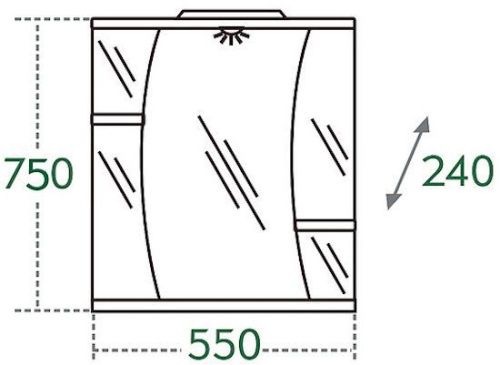 Зеркало-шкаф СанТа Лира 101053 60х70 подвесной цвет белый - фото 3