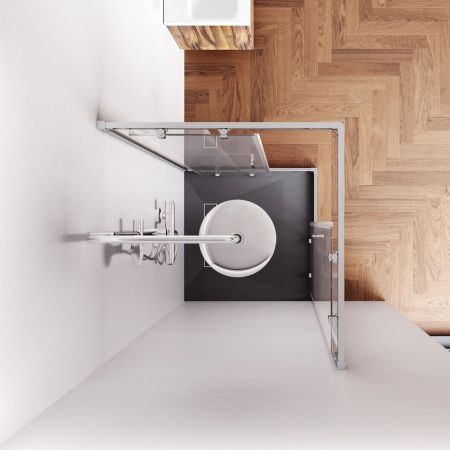 Душевой уголок Am.Pm Gem W90G-403-8080-MT 80х80 стекло прозрачное профиль хром без поддона