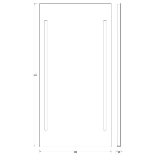 Зеркало с подсветкой Evoform Ledline BY 2124 60х120 подвесное - фото 2