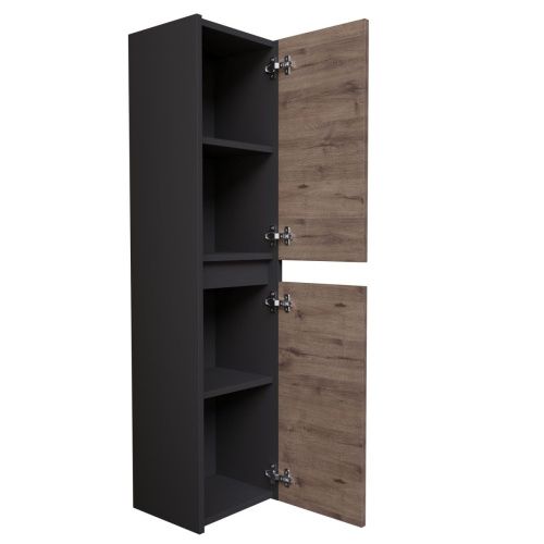 Шкаф-пенал Grossman Смарт 303011 30х120 подвесной цвет коричневый/серый - фото 2