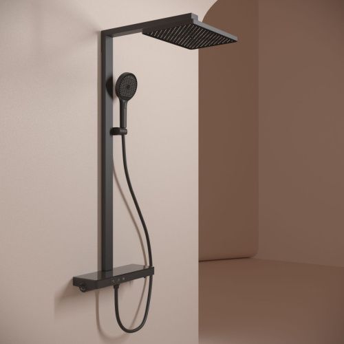 Душевая стойка Sancos Vos SC6100MB настенная цвет черный с термостатом - фото 3