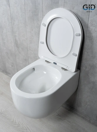 Унитаз подвесной Gid Tornado 62262Y белый с сиденьем микролифт безободковый смыв торнадо