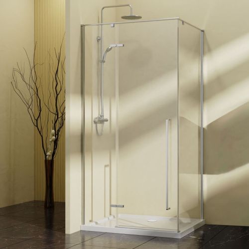 Душевой уголок Vincea Slim-N VSR-5SN1010CL 100х100 стекло прозрачное профиль хром без поддона