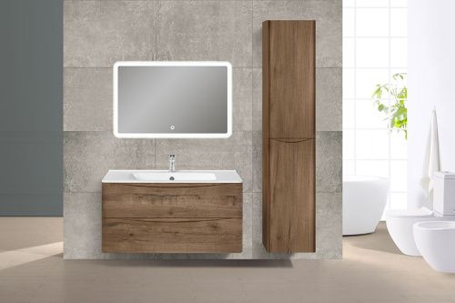 Тумба под раковину Vincea Paola VMC-2P100VO 100х50 подвесная цвет коричневый - фото 2