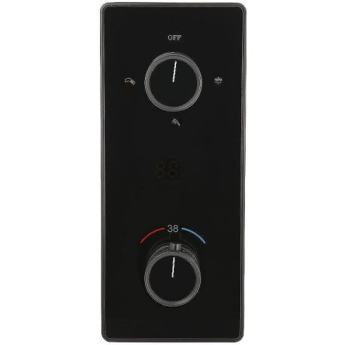 Душевая система ALMAes Tiber TVZ-8805 встраиваемая в стену цвет черный с термостатом - фото 3