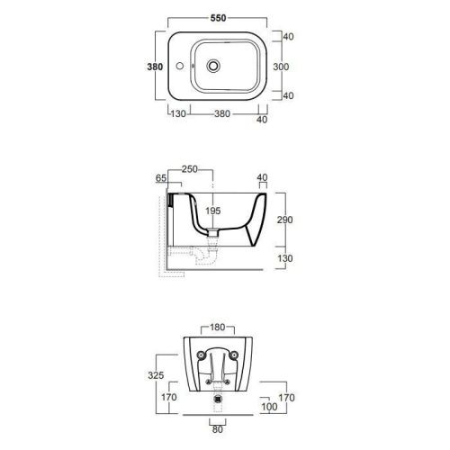 Биде подвесное Simas Henges HE19bi matt*1 цвет белый - фото 2