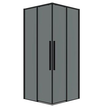 Душевой уголок Grossman Galaxy 300.K33.01.1010.21.10 100х100 стекло тонированное профиль черный без поддона