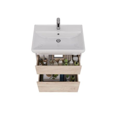 Тумба под раковину LeMark Combi LM03C70T-dub 60х40 напольная цвет бежевый/белый