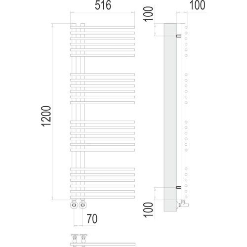 Полотенцесушитель водяной Terminus 4670078530509 50х120 хром - фото 3