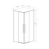 Душевой уголок Vincea Slim-N VSS-4SN8010CLGM 100х80 стекло прозрачное профиль хром без поддона