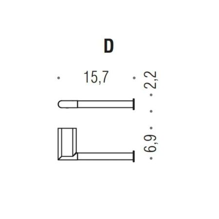 Бумагодержатель Colombo Mini B4008D.OM