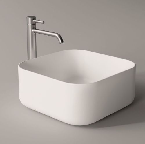 Раковина керамическая Alice Unica 32170101 40х40 накладная цвет белый - фото 3