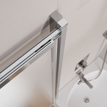 Душевая шторка на ванну Cezares SLIDER SLIDER-VF-11-90/150-P-Cr 90х150 стекло рифленое профиль хром глянцевый ориентация универсальная