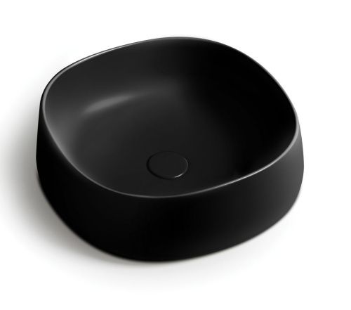 Раковина керамическая White Ceramic Jumper W072705 40х40 накладная цвет черный