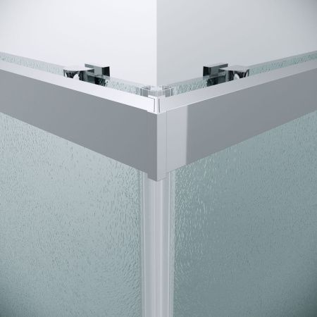 Душевой уголок Grossman Cosmo 300.K33.02.8080.10.02 80х80 стекло текстурное профиль хром без поддона