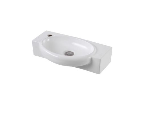 Раковина из сантехнического фарфора Aquatek AQ5329-00 60х40 подвесная цвет белый 1 отверстие под смеситель - фото 4