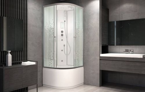 Душевая кабина AvaCan L990GM+EL 90х90 четверть круга с крышей ориентация универсальная - фото 3