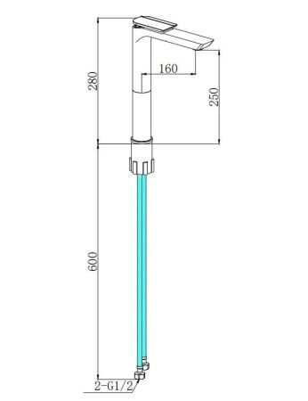 Смеситель BOCH MANN COMO CB XL BM9631 на раковину черный/хром
