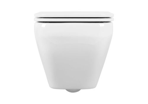 Унитаз подвесной Aquatek ЛИРА AQ1155-00 белый с сиденьем микролифт безободковый каскадный смыв - фото 5