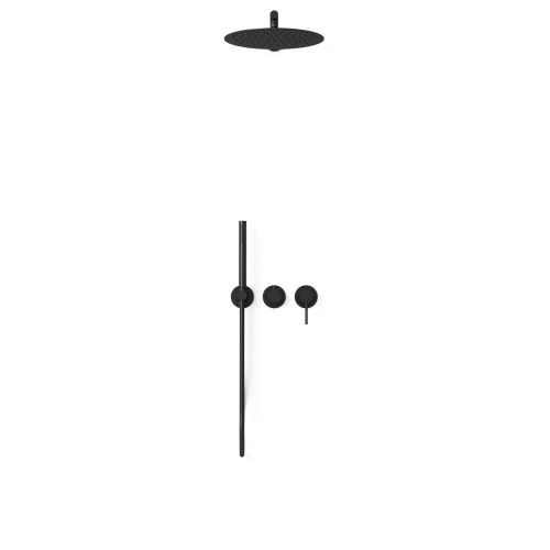 Душевая система Vincea VSFW-4G01MB встраиваемая в стену цвет черный с термостатом - фото 3