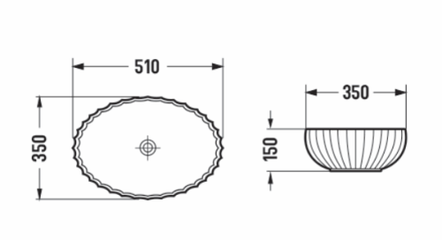 Раковина стеклянная CeramaLux GL49A 50х40 накладная цвет серый без отверстий под смеситель - фото 2