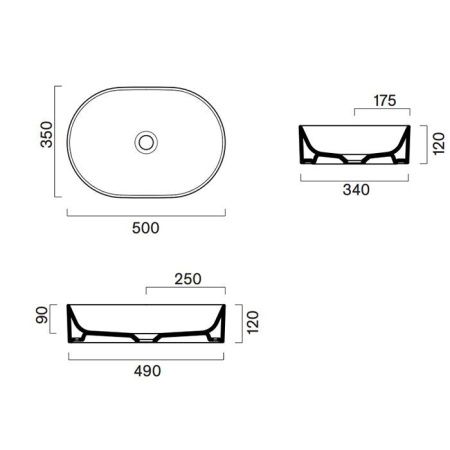 Раковина керамическая Catalano Zero 122500001 50 см накладная цвет белый без отверстий под смеситель