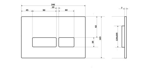 Клавиша смыва механическая Cerutti SPA CR06BK цвет черный - фото 4
