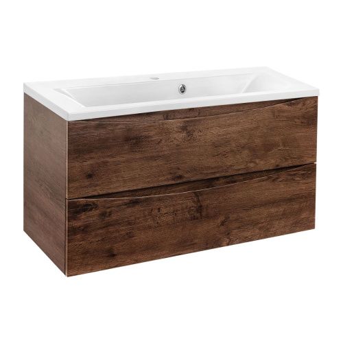 Тумба под раковину Vincea Mia VMC-2MA900RW 90х50 подвесная цвет коричневый - фото 4