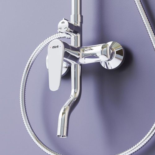 Душевая стойка Dorff Prime D0740900 настенная цвет хром/серый - фото 5