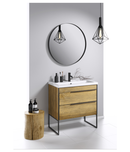 Тумба под раковину Aqwella Y FRG0110DB 100х40 подвесная цвет коричневый - фото 3