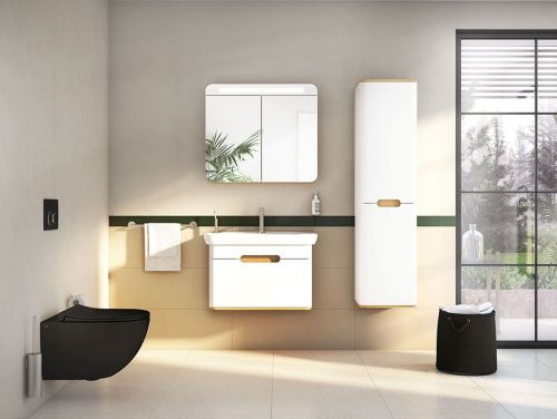 Чаша унитаза подвесная Vitra Sento 7748B083-0101 цвет черный без сиденья безободковая каскадный смыв - фото 2