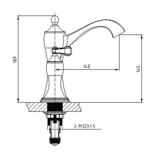 Смеситель для раковины Timo Unari 7511/04F на столешницу черный - фото 2