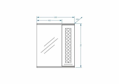 Зеркало-шкаф Stella Polar Ванда SP-00000199 60х70 подвесной цвет белый - фото 2