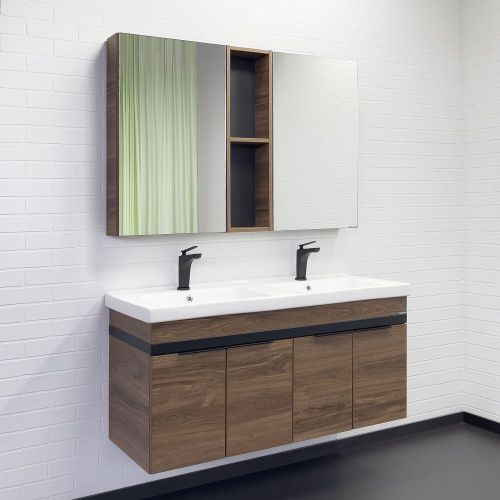 Зеркало-шкаф Comforty Дуэт 00-00017204CF 70х10 подвесной цвет коричневый - фото 4