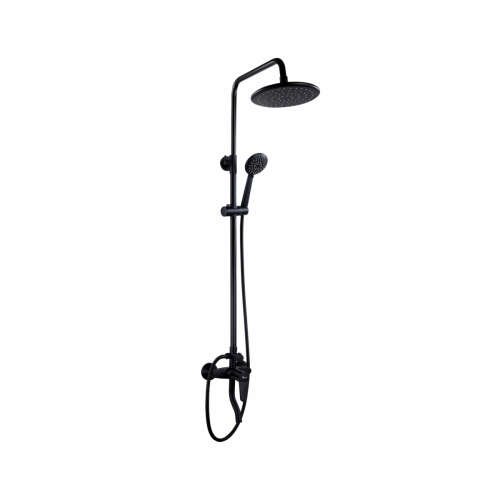 Душевая стойка Plstart PL2402-7 настенная цвет черный - фото 2