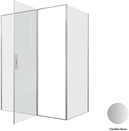 Душевой уголок Allen Brau Priority 3.31038.BA + 3.31044.BA 160х90 стекло прозрачное профиль серебро без поддона - фото 4