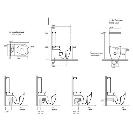 Бачок для унитаза Kerasan Nolita 538101