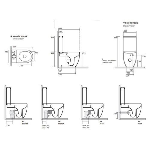 Чаша унитаза напольная Kerasan Nolita 531701 цвет белый с сиденьем и без бачка каскадный смыв - фото 2