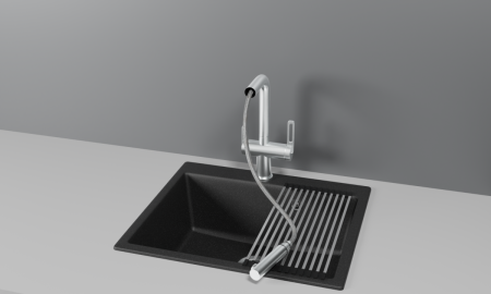 Смеситель для кухни Granula 8170, НЕРЖ на мойку нержавеющая сталь