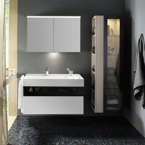 Тумба с раковиной Burgbad Yumo SFKL102 F3193 G0179 C0001*1 100х50 подвесная цвет белый