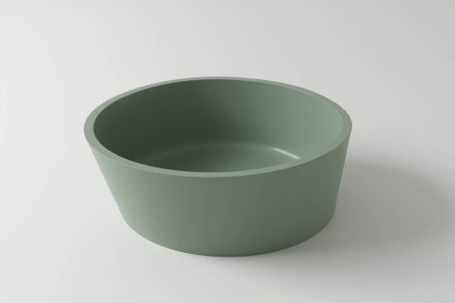 Раковина из искусственного камня Holbi ALMATEA 1.02.002.11.3 40х40 накладная цвет зеленый