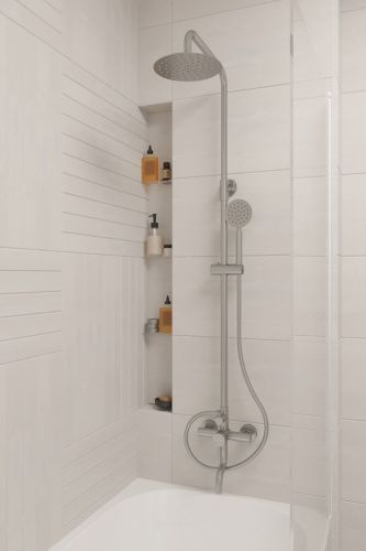 Душевая стойка Knotlor SS-06 настенная цвет серый - фото 4