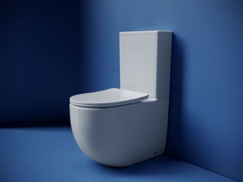 Унитаз напольный с бачком Ceramica Nova METROPOL CN4001T белый с сиденьем микролифт безободковый смыв торнадо - фото 2